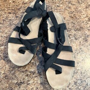 TEVA Catalina Black Leather Sandals